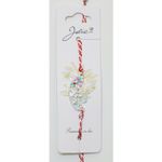 Market - Cadouri - Martisoare - Martisor bratara alb-rosu cu pandantiv metalic - Infinity.ro