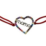 Market - Cadouri - Martisoare - Bratara snur reglabil, argint 925, mama cu zirconii colorate, jolie silver, 1.2 g, 2 cm x 1.5 cm - Infinity.ro