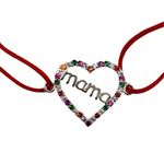 Market - Cadouri - Martisoare - Bratara snur reglabil, argint 925, mama cu zirconii colorate, jolie silver, 1.2 g, 2 cm x 1.5 cm - Infinity.ro