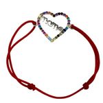 Market - Cadouri - Martisoare - Bratara snur reglabil, argint 925, mama cu zirconii colorate, jolie silver, 1.2 g, 2 cm x 1.5 cm - Infinity.ro