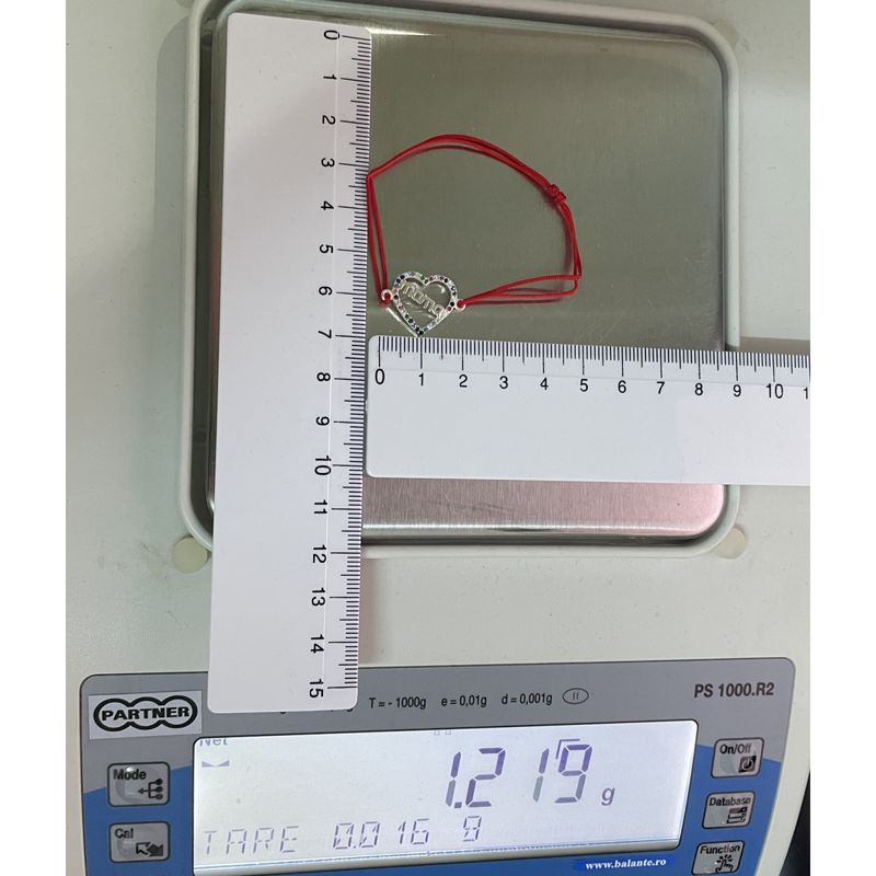 Market - Cadouri - Martisoare - Bratara snur reglabil, argint 925, mama cu zirconii colorate, jolie silver, 1.2 g, 2 cm x 1.5 cm - Infinity.ro