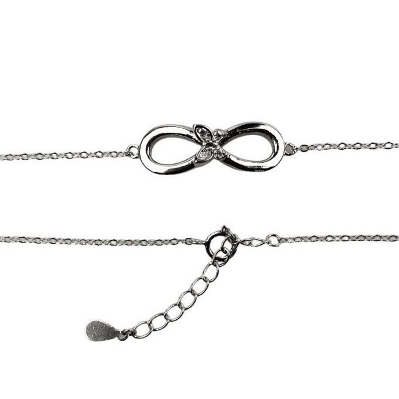 Fashion, accesorii si bijuterii - Femei - Bijuterii femei - Bratari femei - Bratara argint 925, infinit cu fluture - Infinity.ro