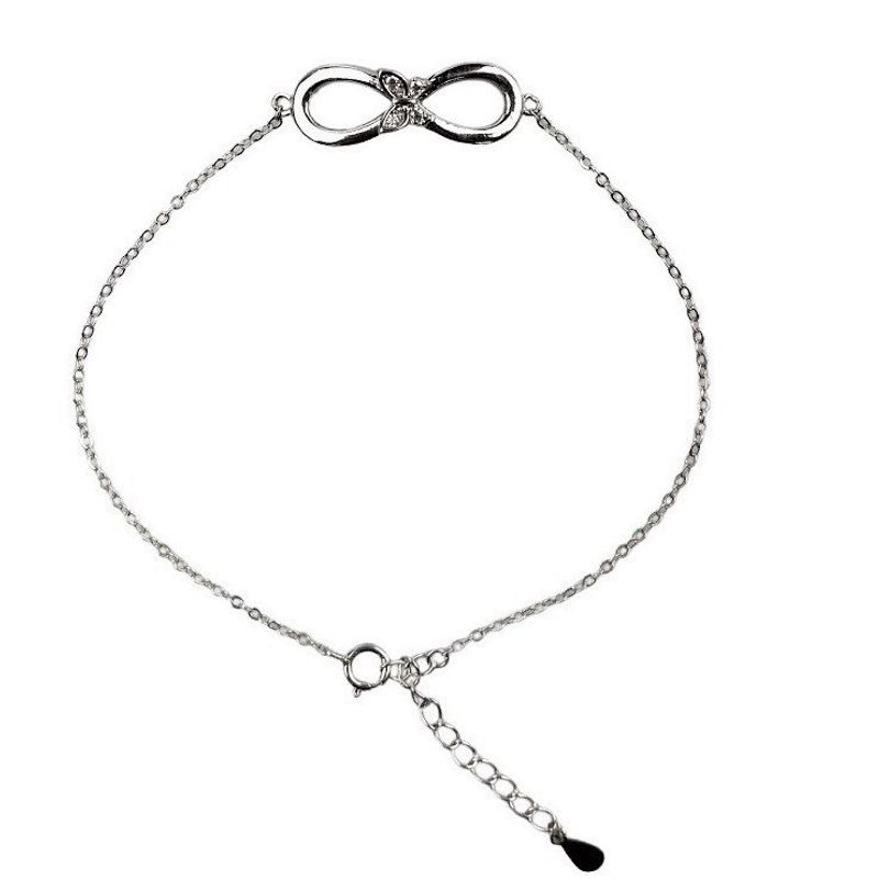 Fashion, accesorii si bijuterii - Femei - Bijuterii femei - Bratari femei - Bratara argint 925, infinit cu fluture - Infinity.ro