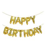 Casa si Gradina - Decoratiuni - Decoratiuni petrecere - Baloane - Set baloane folie flippy, happy birthday, 40 cm, auriu - Infinity.ro