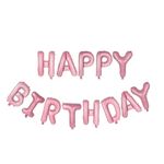 Casa si Gradina - Decoratiuni - Decoratiuni petrecere - Baloane - Set baloane folie flippy, happy birthday, 40 cm, roz deschis - Infinity.ro