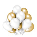 Casa si Gradina - Decoratiuni - Decoratiuni petrecere - Baloane - Set 10 baloane din latex metalizate, flippy, party, 5x alb, 5x nude, 23 cm, 2.2 g - Infinity.ro