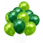 Casa si Gradina - Decoratiuni - Decoratiuni petrecere - Baloane - Set 10 baloane din latex chrome, flippy, party, 23 cm, diferite nuante verde, 2.2 g - Infinity.ro