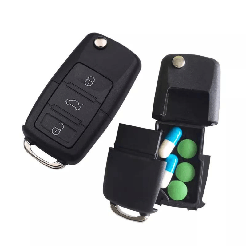 Auto si Moto - Electronice auto - Accesorii electronice auto - Carcasa cheie falsa masina, Danex, compartiment secret, ascunde pastile, bani, festival, bijuterii, Negru - Infinity.ro