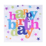Casa si Gradina - Decoratiuni - Decoratiuni petrecere - Accesorii pentru petrecere - Set 10 servetele happy birthday, flippy, pentru petrecere, tematica aniversare, 33x33 cm, multicolor - Infinity.ro