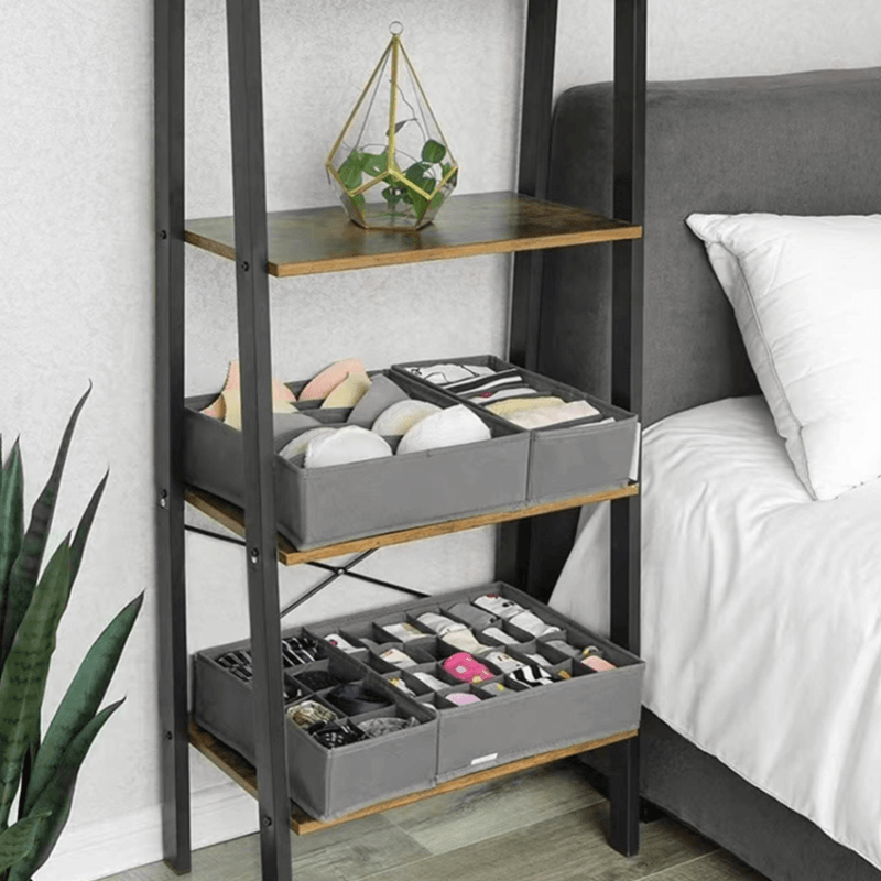 Casa si Gradina - Mobilier - Organizare si depozitare - Organizatoare pentru sertare si dulapuri - Organizator pentru lenjerie de corp, Danex, depozitare sosete, 4 piese, Gri - Infinity.ro