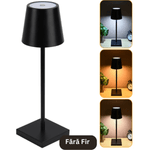 Casa si Gradina - Corpuri si surse de iluminat - Veioze si lampi - Lampadare - Lampa led restaurant, noptiera, birou, Danex, cu touch, fara fir, baterie reincarcabila, 3 niveluri de luminozitate, veioza, Negru - Infinity.ro