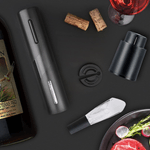 Casa si Gradina - Bucatarie si vesela - Accesorii bar - Tirbusoane si dopuri - Tirbuson electric, Danex, set, accesoriu taiat folie, aerator vin, dop, Negru - Infinity.ro