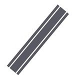 Auto si Moto - Piese auto si accesorii - Interior auto - Accesorii interior - Sticker pentru capota auto, dungi tuning, universal, Gri, 124.5x22.2 cm - Infinity.ro