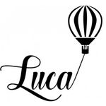 Carti si Birotica - Papetarie - Afise si stickere - Sticker decorativ, Balon Luca, negru, 120x110 cm - Infinity.ro