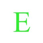 Carti si Birotica - Papetarie - Afise si stickere - Sticker decorativ, Litera "E", inaltime 20 cm, verde fluorescent - Infinity.ro