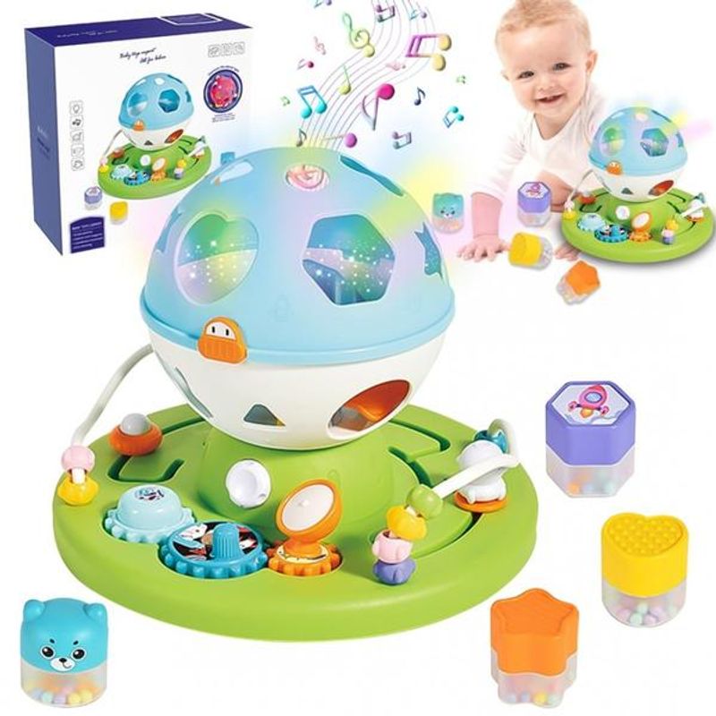 Jucarii, Copii si Bebe - Jucarii si jocuri - Jucarii bebelusi - Jucarii interactive bebelusi - Jucarie muzicala bebelusi si sortator Planeta luminoasa - Infinity.ro