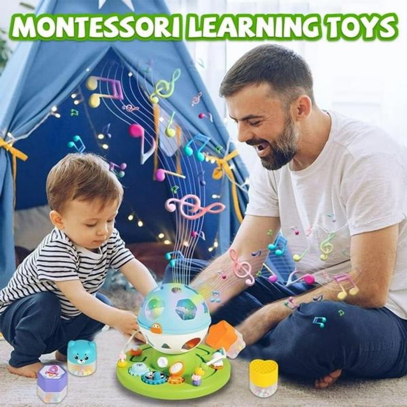 Jucarii, Copii si Bebe - Jucarii si jocuri - Jucarii bebelusi - Jucarii interactive bebelusi - Jucarie muzicala bebelusi si sortator Planeta luminoasa - Infinity.ro