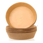 Market - Curatenie si intretinere casa - Produse bucatarie - Pungi si folii alimentare - Set 100 bucati hartie de copt pentru air fryer, friteuza, Unica folosinta, Danex, 16x16x4.5 cm, Maro, Rotund - Infinity.ro
