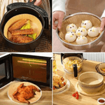 Market - Curatenie si intretinere casa - Produse bucatarie - Pungi si folii alimentare - Set 100 bucati hartie de copt pentru air fryer, friteuza, Unica folosinta, Danex, 16x16x4.5 cm, Maro, Rotund - Infinity.ro