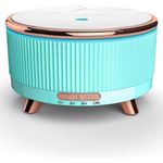 Casa si Gradina - Decoratiuni - Aromaterapie si lumanari - Difuzoare aromaterapie - Difuzor de aromaterapie functie umidificator si purificator aer, cu ultrasunete si cu iluminat LED, 500ML, Turcoaz - Infinity.ro