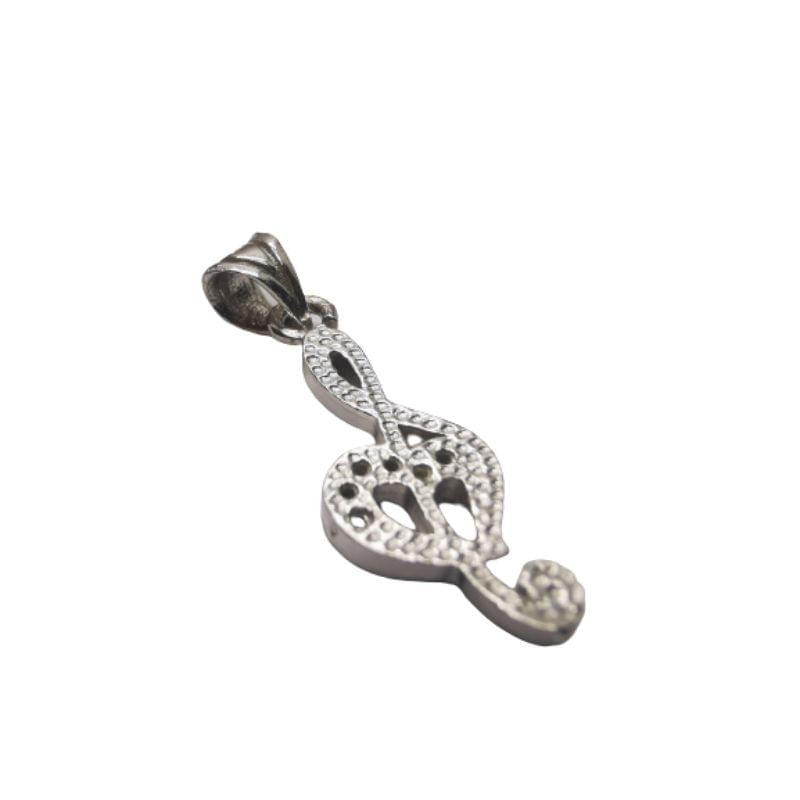 Fashion, accesorii si bijuterii - Femei - Bijuterii femei - Pandantive femei - Pandantiv argint 925 cheia sol cu inima - Infinity.ro