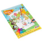 Jucarii, Copii si Bebe - Jucarii si jocuri - Jucarii & jocuri educative - Seturi pictura si desen - Carte de Colorat – 64 planse cu tematica de Paste, iepurasi si oua decorative - Infinity.ro
