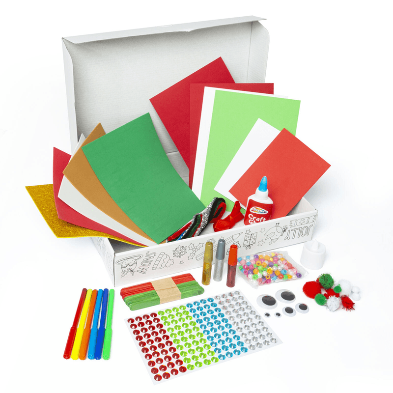 Jucarii, Copii si Bebe - Jucarii si jocuri - Jucarii & jocuri educative - Seturi de artizanat - Cutie de colorat si artizanat de Craciun, Tinsel Twin Grafix R01-1502 - Infinity.ro