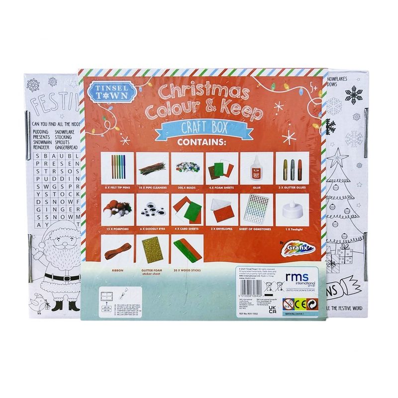 Jucarii, Copii si Bebe - Jucarii si jocuri - Jucarii & jocuri educative - Seturi de artizanat - Cutie de colorat si artizanat de Craciun, Tinsel Twin Grafix R01-1502 - Infinity.ro