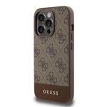 Laptop, Telefoane si Tablete - Telefoane mobile si accesorii - Accesorii Telefoane - Huse telefoane - Husa pentru iPhone 15 Pro - Guess Hardcase 4G Stripe Collection (GUHCP15LG4GLBR) - Maro - Infinity.ro