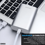 Laptop, Telefoane si Tablete - Telefoane mobile si accesorii - Accesorii Telefoane - Baterii externe - Baterie externa iMYMAX ONSG®, 15000 mAh, Power Bank, Argintiu - Infinity.ro