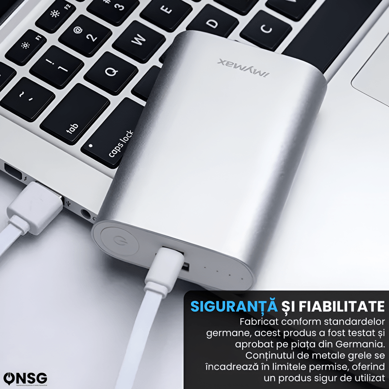 Laptop, Telefoane si Tablete - Telefoane mobile si accesorii - Accesorii Telefoane - Baterii externe - Baterie externa iMYMAX ONSG®, 15000 mAh, Power Bank, Argintiu - Infinity.ro