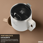 Casa si Gradina - Bucatarie si vesela - Accesorii bar - Termosuri si Cani termos - Cana Termica Stanley 236 ml ONSG®, Izolare Avansata, Mentine Bauturile Calde 1.5 Ore si Reci 15 Ore, Capac Etans, Otel Inoxidabil, Alb - Infinity.ro