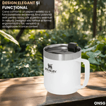 Casa si Gradina - Bucatarie si vesela - Accesorii bar - Termosuri si Cani termos - Cana Termica Stanley 236 ml ONSG®, Izolare Avansata, Mentine Bauturile Calde 1.5 Ore si Reci 15 Ore, Capac Etans, Otel Inoxidabil, Alb - Infinity.ro
