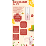 Electronice si Electrocasnice - Electrocasnice bucatarie - Mixere, tocatoare & roboti de bucatarie - Blendere si mini tocatoare - Blender Portabil EcoBlend Max ONSG®, Puternic Tehnologie Avansata, Otel Inoxidabil 6 Lame, 500ml, USB Reincarcabil, Roz - Infinity.ro