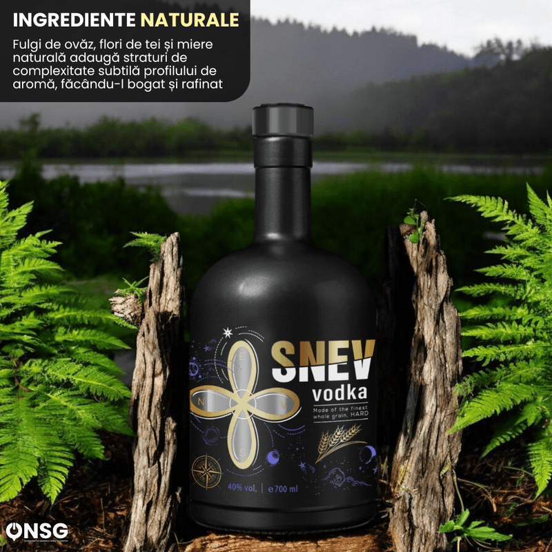 Market - Bauturi - Bauturi alcoolice - Vodka - Vodka SNEV™ by ONSG® Hard, Vodka Premium din Alcool de Cereale cu Grad Lux, 700ml, Gust Robust, Ingrediente Naturale, Fulgi de Ovaz Si Miere - Infinity.ro