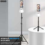 Laptop, Telefoane si Tablete - Telefoane mobile si accesorii - Accesorii Telefoane - Suport si docking telefoane - Suport Inteligent Telefon 360Capture SmartTrack ONSG®, Urmarire Faciala, Fotografiere, Rotire 360 Grade, Schimbare Pozitie, Bluetooth, Alb - Infinity.ro
