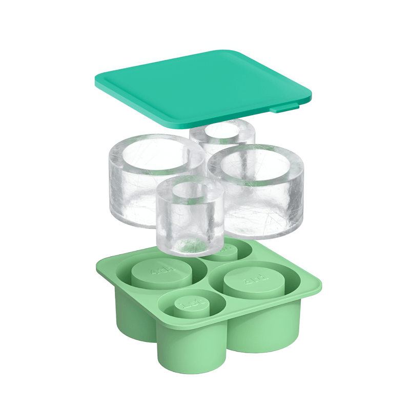 Casa si Gradina - Bucatarie si vesela - Accesorii bar - Forme cuburi de gheata - Forma Cuburi Gheata Cilindrice ONSG®, Silicon Flexibil, pentru Termosuri si Pahare de 0.6-1.2 Litri, Verde - Infinity.ro