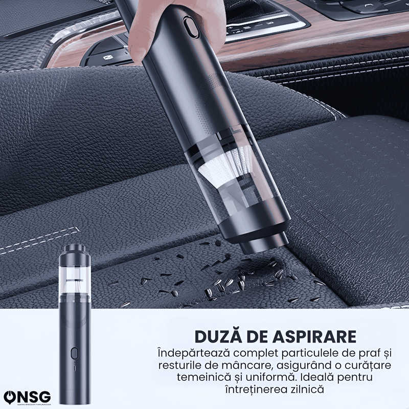 Auto si Moto - Intretinere auto - Aspiratoare auto - Aspirator Portabil TurboVac CleanTech ONSG®, Uz Casnic si Auto, Putere Mare de Aspiratie, 16000PA - Infinity.ro