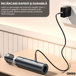 Auto si Moto - Intretinere auto - Aspiratoare auto - Aspirator Portabil TurboVac CleanTech ONSG®, Uz Casnic si Auto, Putere Mare de Aspiratie, 16000PA - Infinity.ro