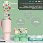 Casa si Gradina - Bucatarie si vesela - Accesorii bar - Forme cuburi de gheata - Forma Cuburi Gheata Cilindrice ONSG®, Silicon Flexibil, pentru Termosuri si Pahare de 0.6-1.2 Litri, Verde - Infinity.ro