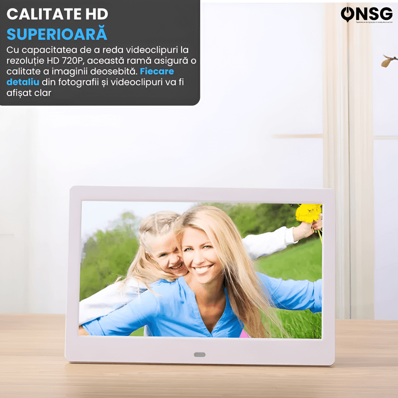 TV, Audio-Video si Foto - Aparate foto si accesorii - Accesorii foto si video - Rame foto digitale - Rama Foto Digitala Smart Cloud de 10 Inch by ONSG®, Multifunctionala, HD, Alb - Infinity.ro