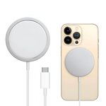 Laptop, Telefoane si Tablete - Telefoane mobile si accesorii - Accesorii Telefoane - Incarcatoare telefoane - Incarcator wireless Apple MagSafe by ONSG®, cablu USB Type-C 1m, 15W, Alb - Infinity.ro