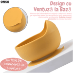 Jucarii, Copii si Bebe - Hrana si alaptare - Biberoane, suzete si accesorii hranire - Articole hranire bebelusi - Bol Mancare Bebelusi BabyGrip ONSG®, Siguranta si Confort, Ventuza Puternica si Design Ergonomic din Silicon BPA Free, Roz - Infinity.ro