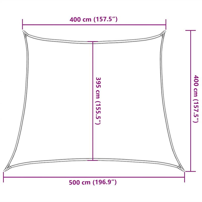 Casa si Gradina - Gradina si terasa - Umbrele si pavilioane - Umbrele - Panza parasolar, rosu, 4/5x4 m, HDPE, 160 g/m² - Infinity.ro