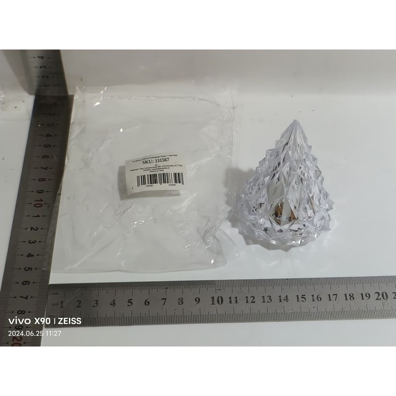 Casa si Gradina - Corpuri si surse de iluminat - Veioze si lampi - Lampi de veghe - Lampa de veghe, flippy, model iceberg, lumina calda, cu baterii, transparenta, 6.5x8 cm - Infinity.ro