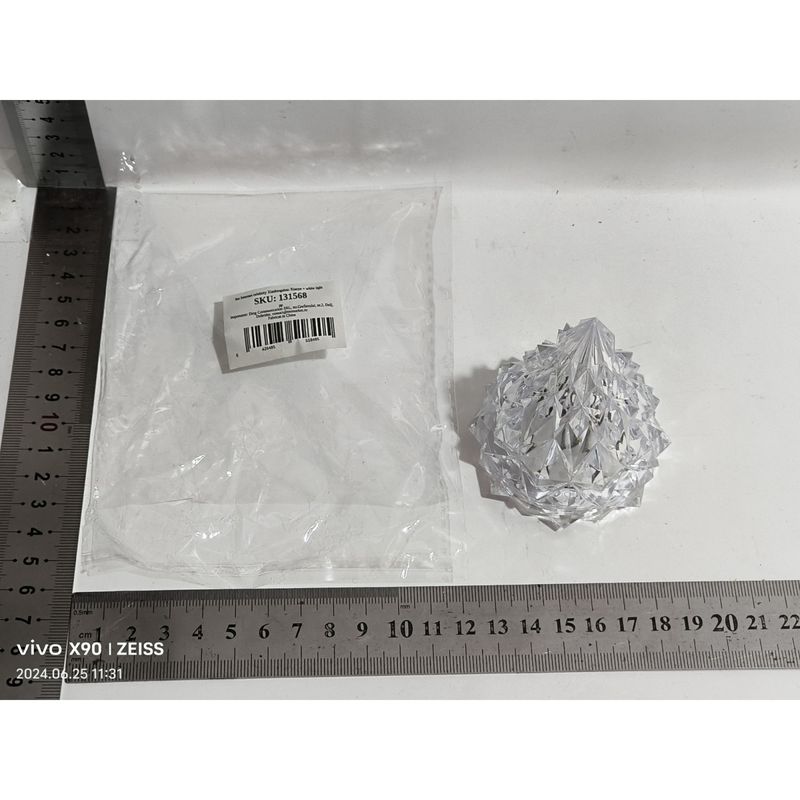 Casa si Gradina - Corpuri si surse de iluminat - Veioze si lampi - Lampi de veghe - Lampa de veghe, flippy, model iceberg, cu baterii, lumina rece, transparent, 6.5x8 cm - Infinity.ro