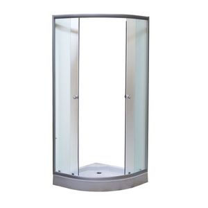 Cabina dus cu cadita semirotunda 90/90 cm alba