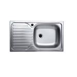 Casa si Gradina/Sanitare/Chiuveta bucatarie si accesorii/Chiuvete bucatarie - Set chiuveta blat plus baterie lebada flexibila ,inox,cuva dreapta  ,42x76 cm,anticalcar cu izolatie,preaplin - Infinity.ro