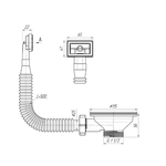 Casa si Gradina - Sanitare - Lavoar baie si accesorii - Baterii sanitare - Sifon ,ventil cu preaplin  3,1/2″ , Ani Plast, N305PLEU, pentru chiuveta ,cu gratar si rozeta,scurgere Ø90 - Infinity.ro