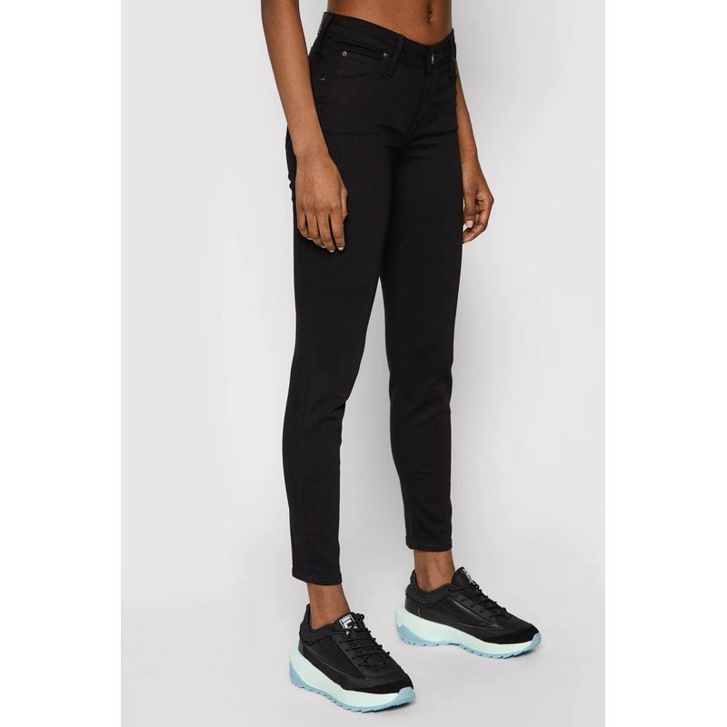 Fashion, accesorii si bijuterii - Femei - Imbracaminte femei - Pantaloni femei - Blugi dama Scarlett Skinny  LEE L526FS47 W28-L31 US Negru - Infinity.ro